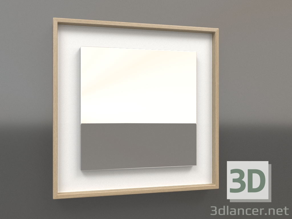 3d модель Зеркало ZL 18 (400x400, white, wood white) – превью