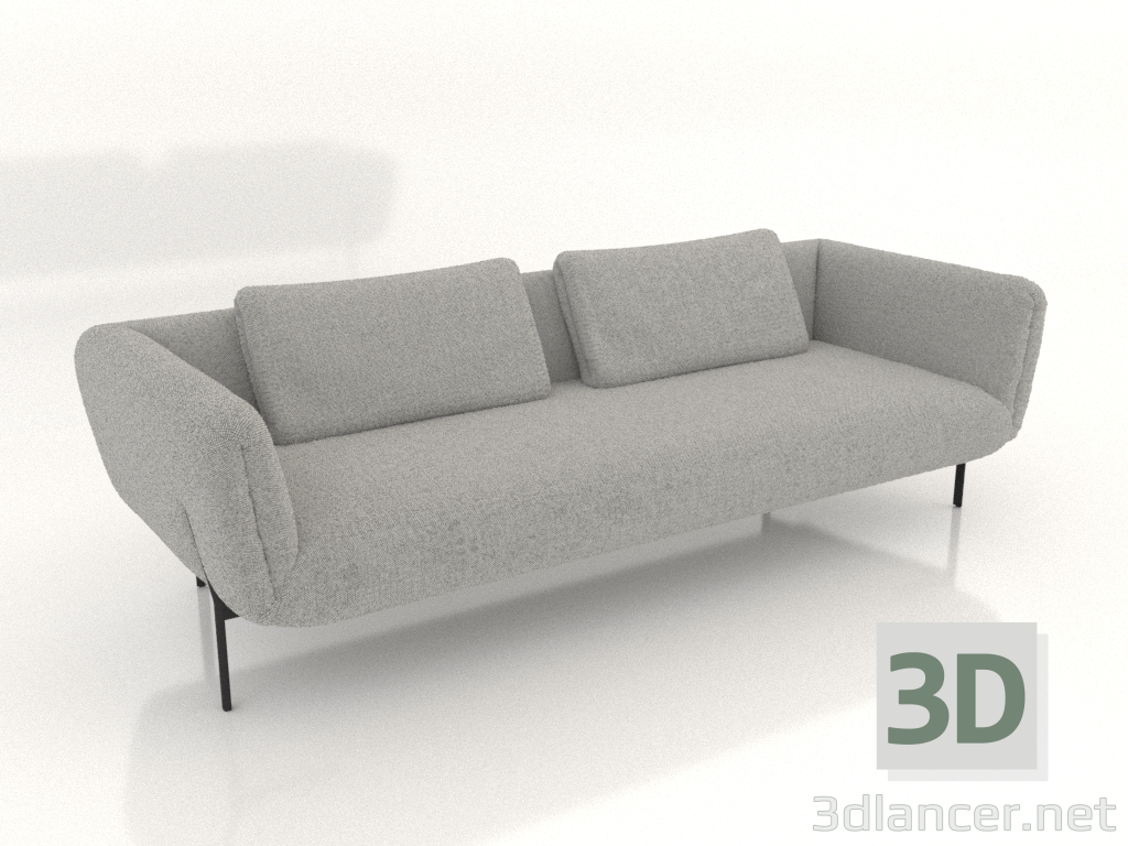 modèle 3D Canapé 3 places (option 2) - preview