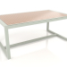 3d model Dining table with glass top 179 (Cement gray) - preview