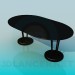 3D Modell Tablewith zwei Beine - Vorschau
