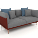 3d model Double sofa (Wine red) - preview