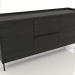 modèle 3D Commode grande 1600 mm (noir RAL 9005) - preview