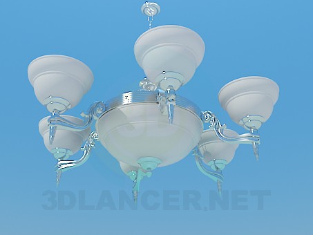 3d model Chandelier 6 lights - preview 3d model Chandelier 6 lights - preview