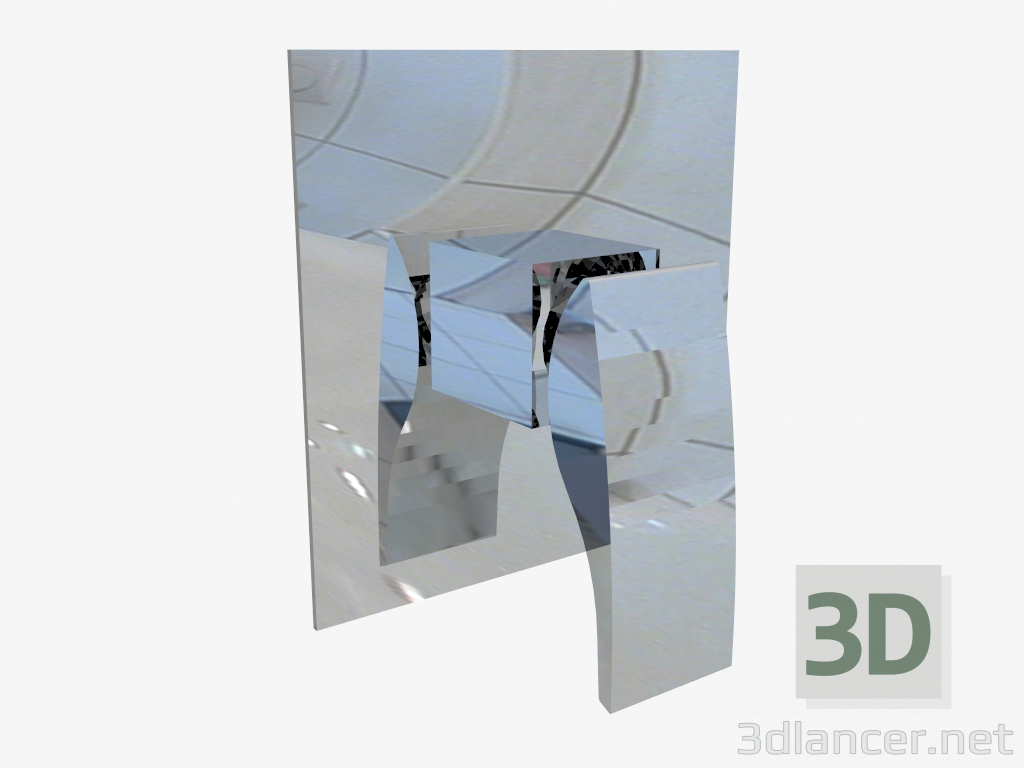 3D Modell Versteckte Brausebatterie ohne Schalter auf der Dusche Minimal (BQM 044L) - Vorschau