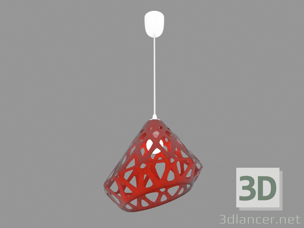 3D Modell Lampe hängt (orange Licht) - Vorschau