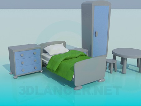 3d model The furniture in the nursery - preview 3d model The furniture in the nursery - preview