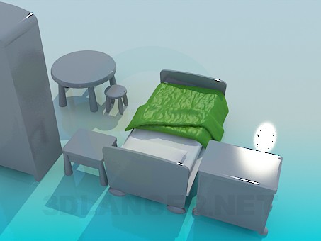 3d model The furniture in the nursery - preview 3d model The furniture in the nursery - preview