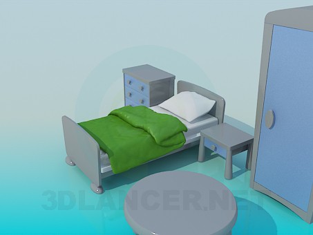 3d model The furniture in the nursery - preview 3d model The furniture in the nursery - preview