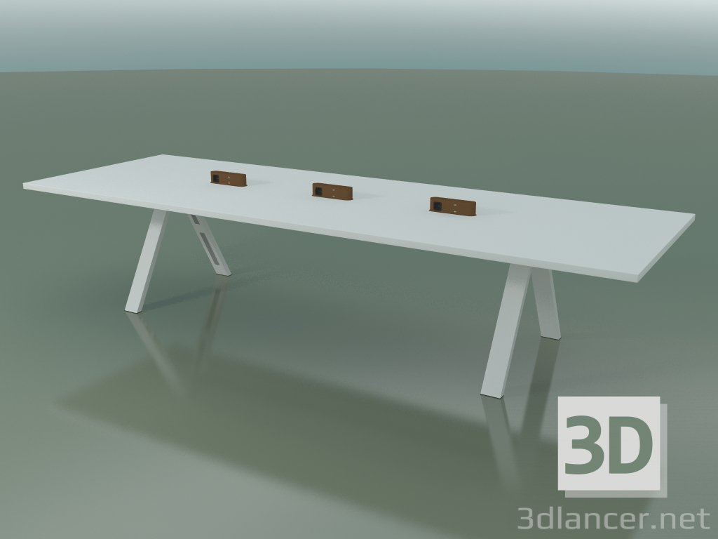 modello 3D Tavolo con piano da ufficio 5009 (H 74 - 360 x 120 cm, F01, composizione 1) - anteprima