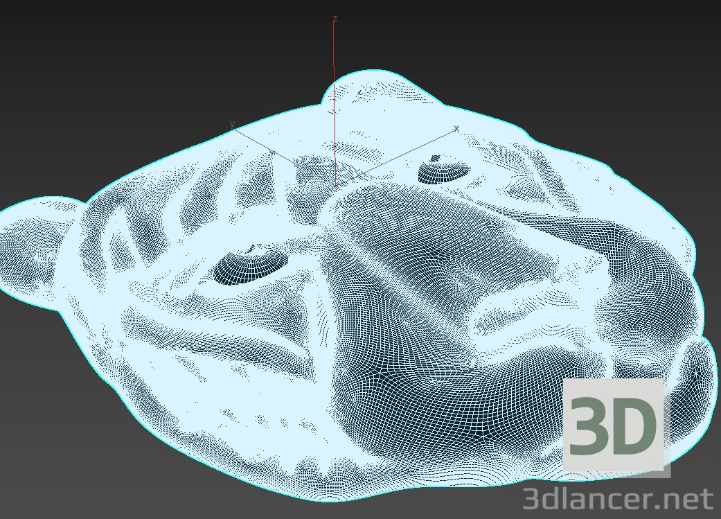 3d модель маска тигра – превью