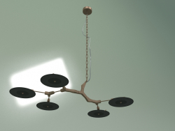 Lámpara colgante Branching Discs, 5 luces