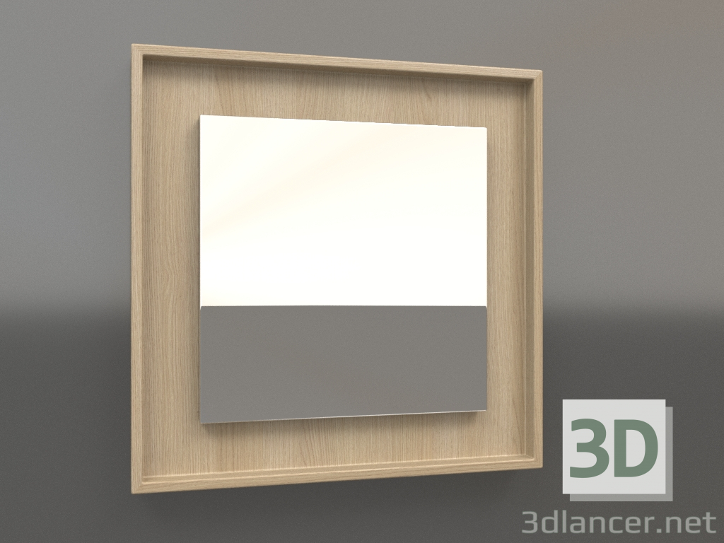 modèle 3D Miroir ZL 18 (400x400, bois blanc) - preview