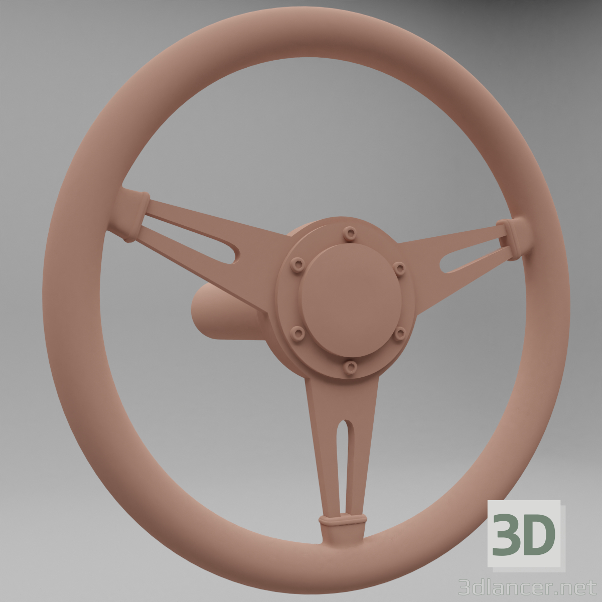 3d sports car steering wheel model buy - render