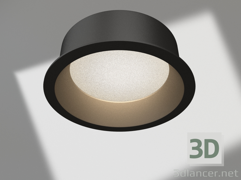 modèle 3D Lampe MS-DROP-BUILT-R105-14W Warm3000 (BK, 85 degrés, 230V) - preview
