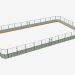 3D modeli Hokey sahası (28x15 çevresi boyunca plastik, ızgara) (7932) - önizleme
