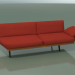 3D modeli Modül açısal çift Lounge 4410 (135 ° sağ, Teak etkisi) - önizleme
