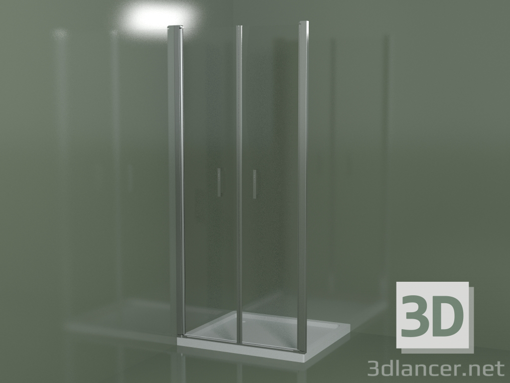 modello 3D Cabina doccia senza telaio LB per piatti doccia da incasso - anteprima