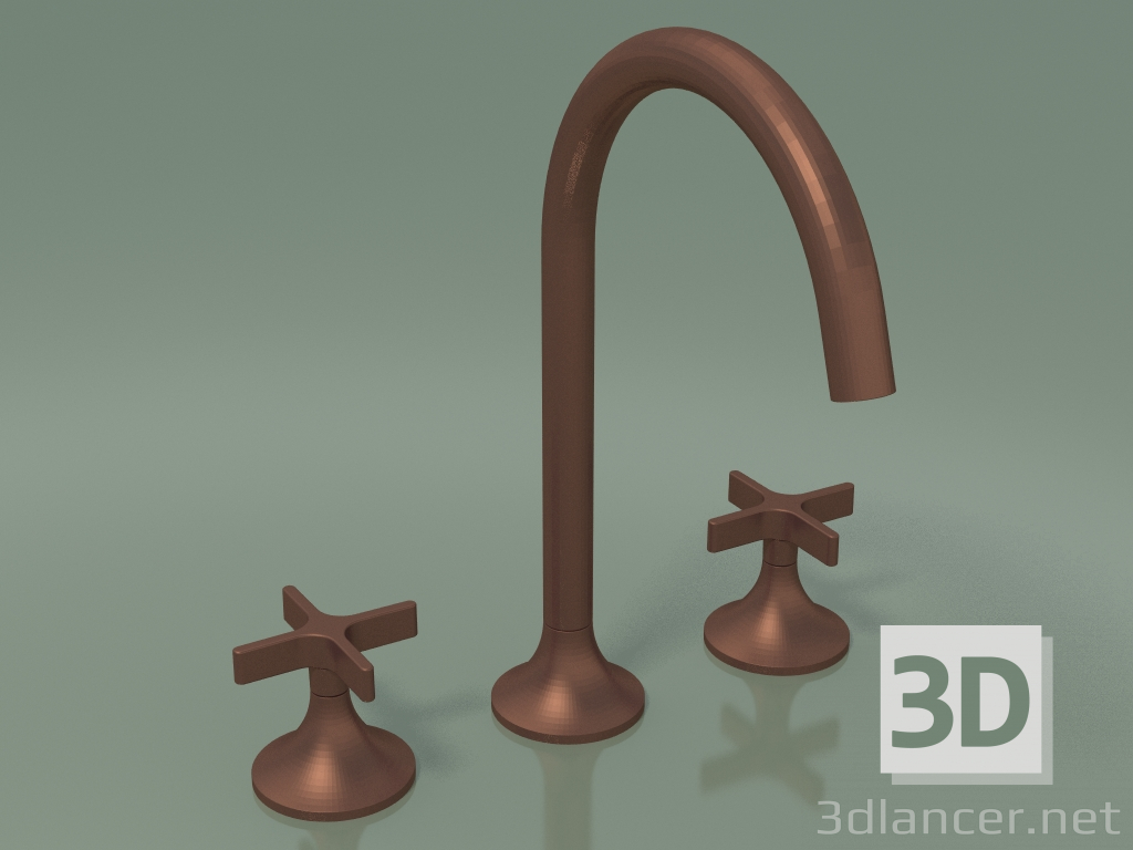 3d model Mixer with two handles and three mounting holes (20 713 809-170010) - preview