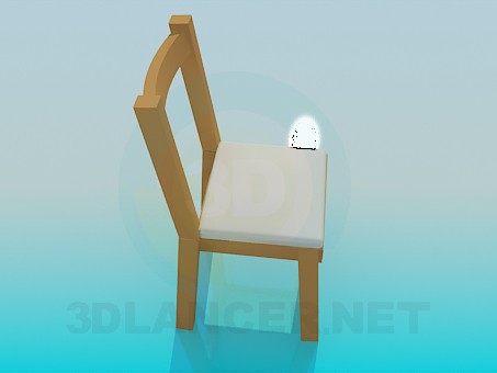 modelo 3D Taburete con back-end - escuchar modelo 3D Taburete con back-end - escuchar