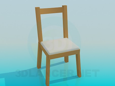 modelo 3D Taburete con back-end - escuchar modelo 3D Taburete con back-end - escuchar
