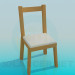 3d model Stool with back-end - preview