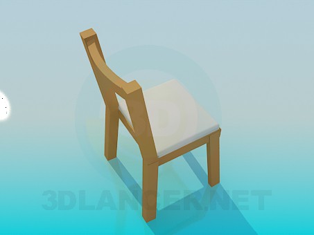 modelo 3D Taburete con back-end - escuchar modelo 3D Taburete con back-end - escuchar