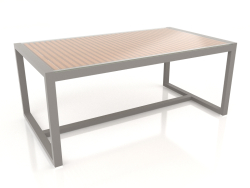 Dining table with glass top 179 (Quartz gray)