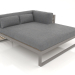 3d model XL modular sofa, section 2 right (Quartz gray) - preview