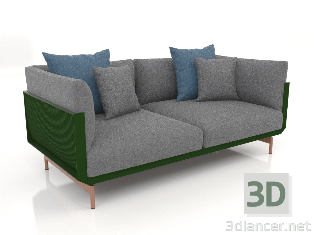 3D modeli İkili kanepe (Şişe yeşili) - önizleme