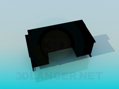3d model Computer desk - preview 3d model Computer desk - preview