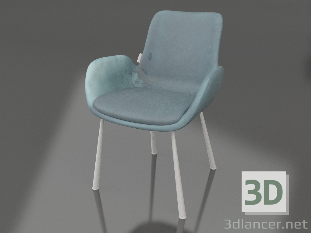 Modelo 3d Cadeira Brit (Azul) - preview