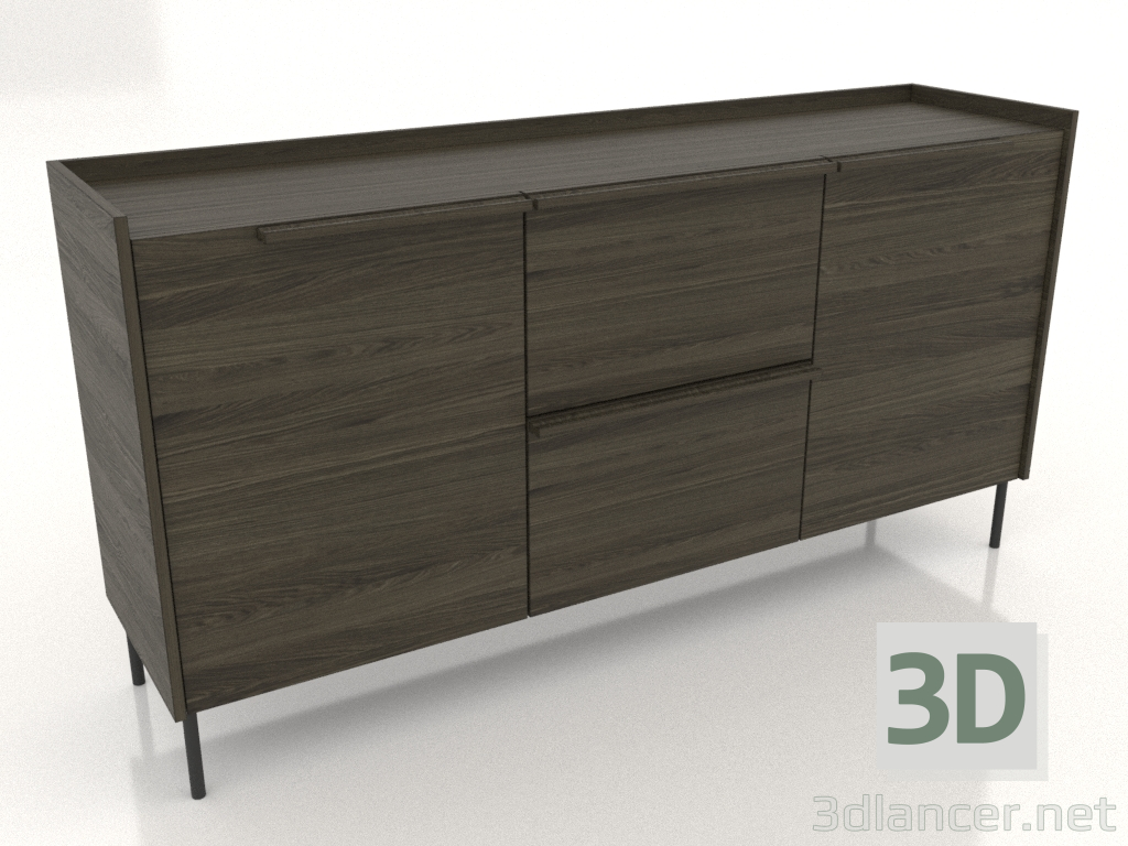 Modelo 3d Cômoda grande 1600 mm (nogueira freixo) - preview