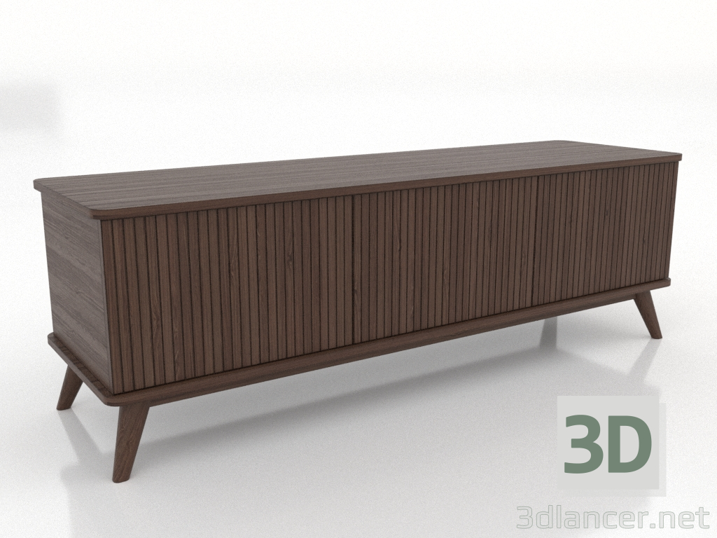 modèle 3D Meuble TV 1500 mm (noyer foncé) - preview modèle 3D Meuble TV 1500 mm (noyer foncé) - preview