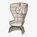 3d model Armchair with a pattern on the back - preview
