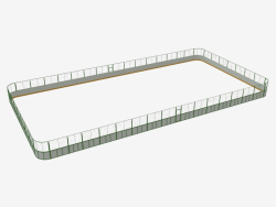 Terrain de hockey (plastique, grille autour du périmètre de 40x20) (7932)