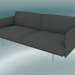modello 3D Contorno divano doppio (Remix 163, alluminio lucidato) - anteprima