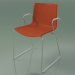 3D Modell Stuhl 0327 (auf Schienen mit Armlehnen, mit Frontverkleidung, natürliche Eiche) - Vorschau