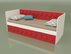 Sofa bed for teenagers with 1 drawer (Chili)