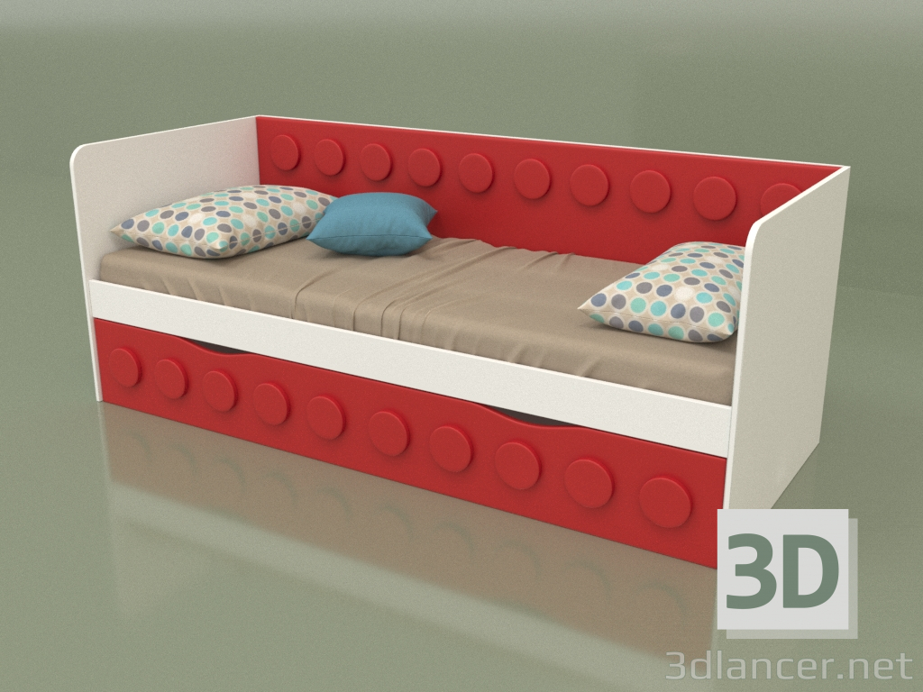 Modelo 3d Sofá-cama para adolescentes com 1 gaveta (Chili) - preview