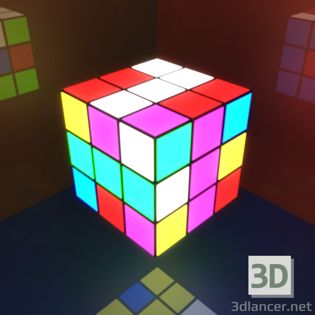 3d Кубик Рубика модель купить - ракурс