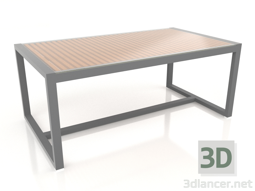 modello 3D Tavolo da pranzo con piano in vetro 179 (Antracite) - anteprima