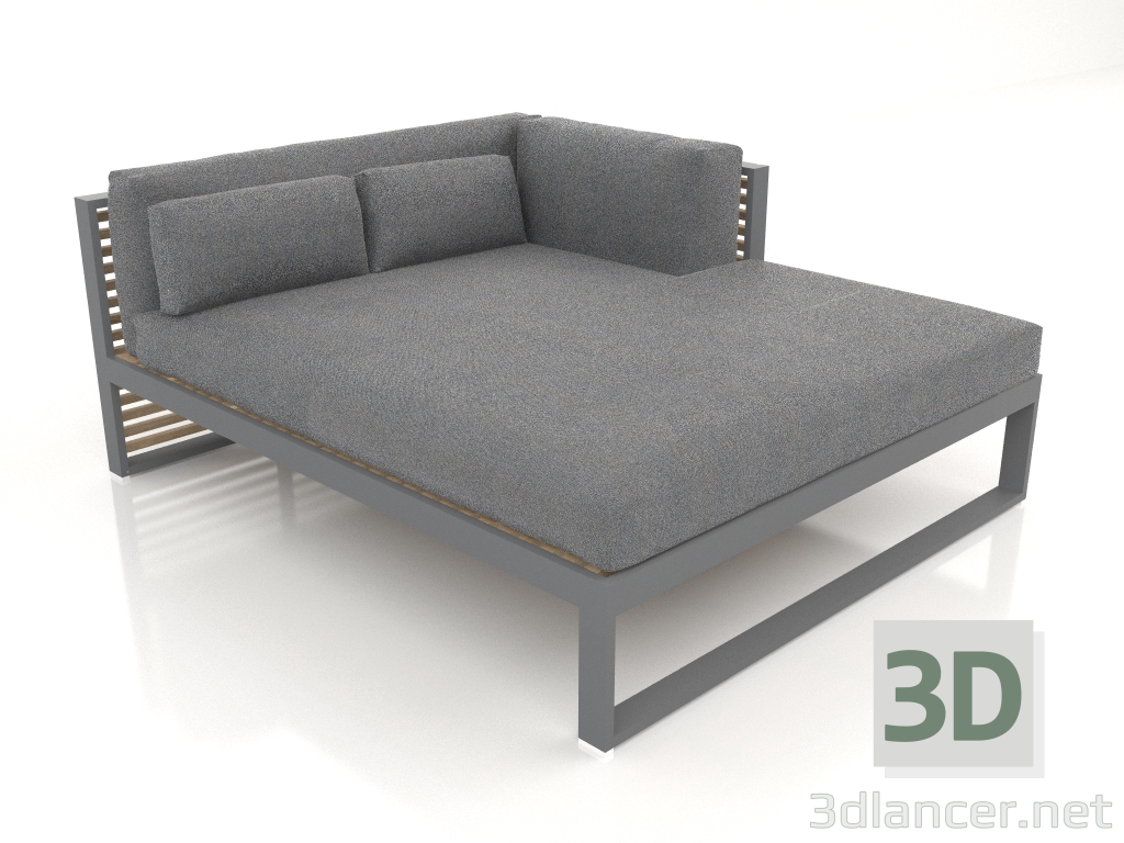 3D modeli XL modüler kanepe, 2. bölüm sağ (Antrasit) - önizleme