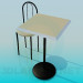 modello 3D Tè tavolo con sedia - anteprima
