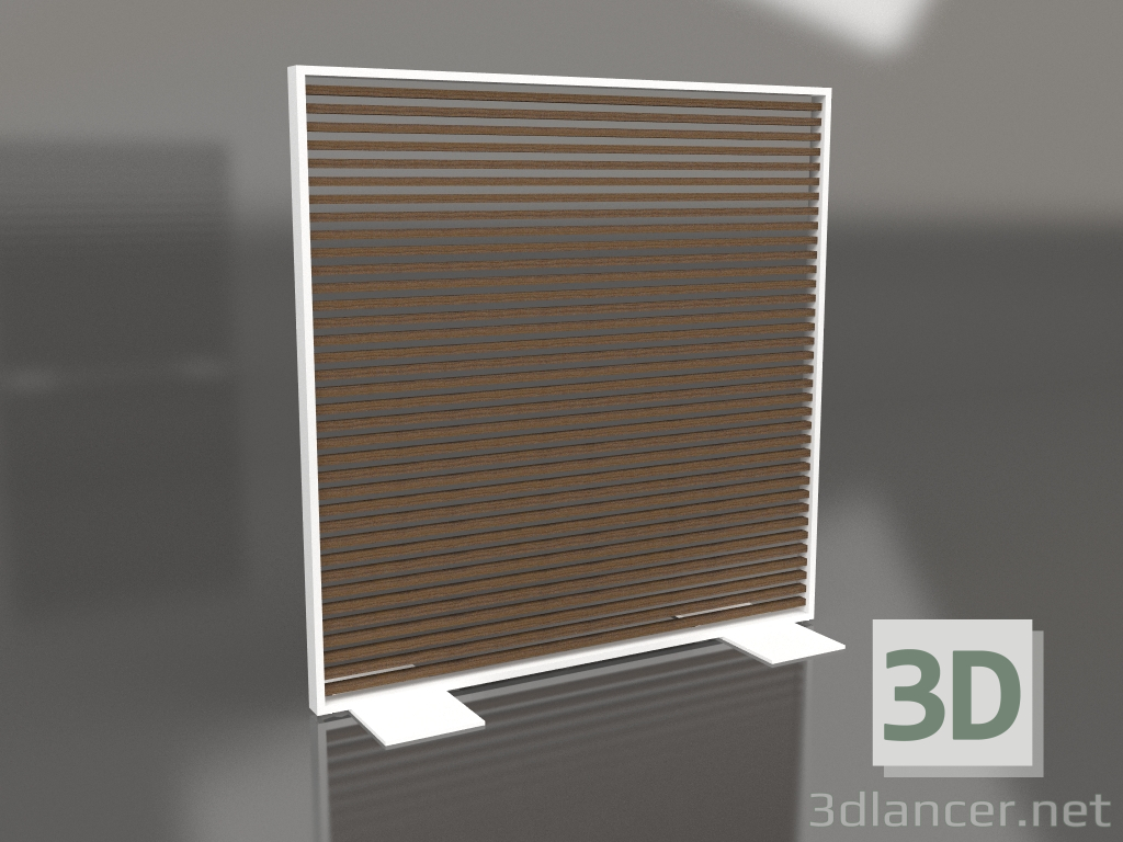 3d model Partition made of artificial wood and aluminum 150x150 (Teak, White) - preview