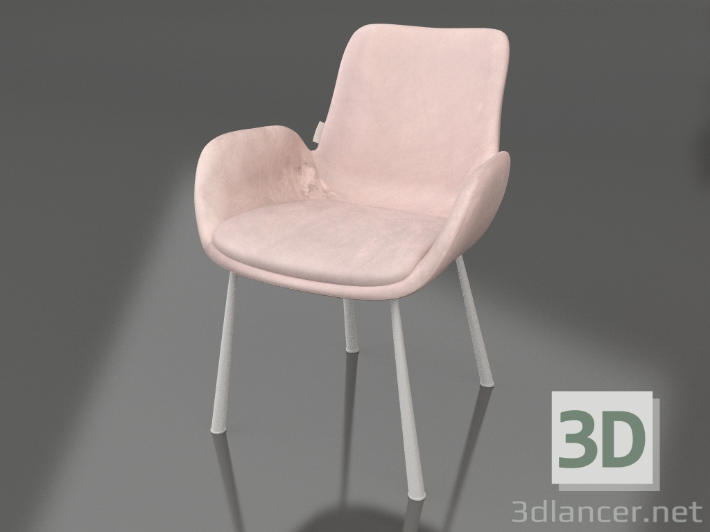 modello 3D Sedia Brit (rosa) - anteprima