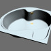 3D Modell Asymmetrische Badewanne Rosa ich 140 L - Vorschau