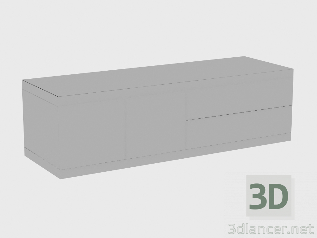 3d модель Шкафчик ASPEN CABINET LEATHER (180x60xH52) – превью