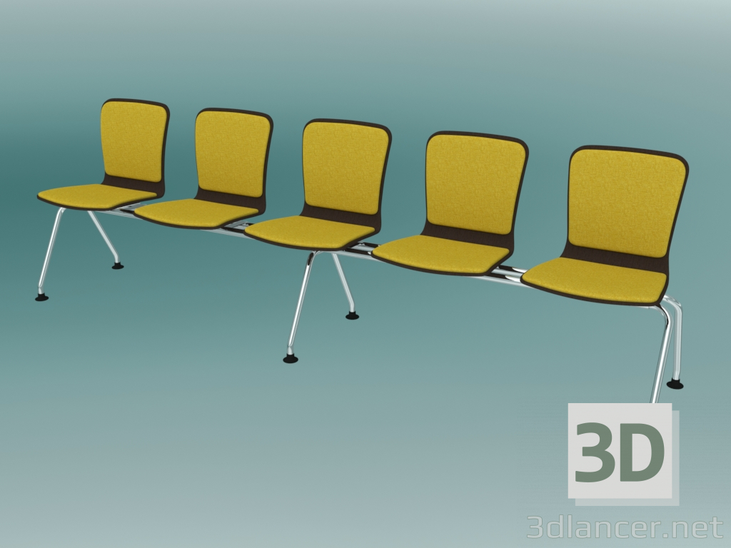 3d model Bench five-seater (K33L5) - preview