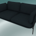 modello 3D Divano divano (LN2, 84x168 H 75cm, gambe nere calde, Sunniva 2 192) - anteprima
