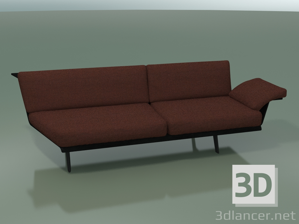 modèle 3D Module angulaire double Lounge 4410 (135 ° à droite, noir) - preview